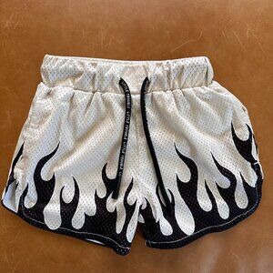 Little Trouble Heater Flame Shorts Cream